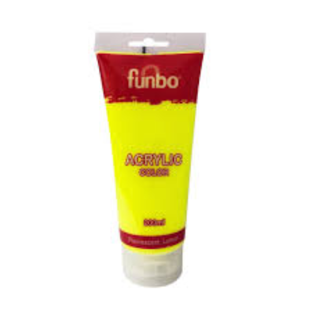 Funbo Acrylic TUBE 200ml 148 FLUORSECENT LEMON FO-AC-200-148